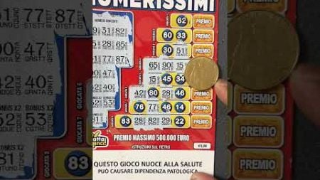 GRATTA E VINCI: NUMERISSIMI 🤗#shorts #shortvideo #grattaevincioggi #numerissimi #lottery #gratta