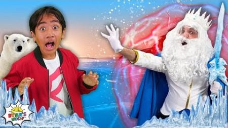 Ryan VS The ICE KING! Epic Battle in the Ice Age!