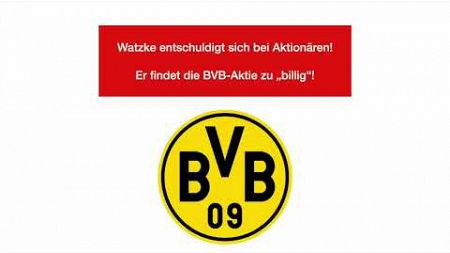 Watzke behauptet die BVB-Aktie ist unterbewertet! Hat der Borussia-Chef recht?