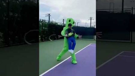 POV: When aliens invade, but tennis comes first! 👽🔥 #tennis #costume #fun #tennisfan #sports