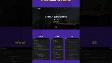 Portfolio Website #css #coding #code #javascript #js #webproject #webdesign #htmlcss #shorts