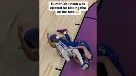 Hunter Dickinson was ejected for kicking him in the face 😳 #shorts