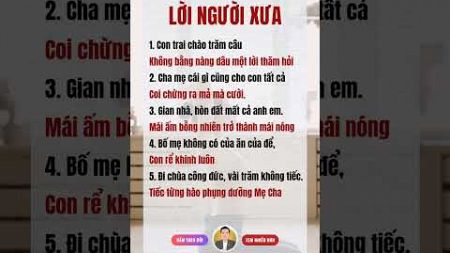 Lời người xưa #loidayconhan #phongthuy #cuocsong#marketing #shortsvideo #ThaiChanh