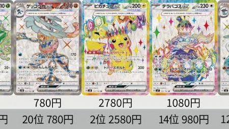 【ポケカ】ピカチュウも下落。2024年収録SR全種販売価格ランキング！ 24年11月【Pokemon TCG】All SR card in 2024 ranking.