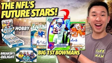 The 1ST CARDS of FOOTBALL&#39;S NEXT STARS have arrived! 😮🔥 2024 Topps Bowman University Chrome Review