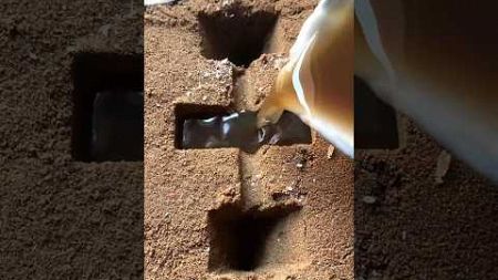 Immersive pouring of two cones! Smelting Metal Handmade Production Process In Sand #shorts