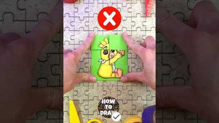 OMG 🔥 Chica by FNAF in Coolest Paper Craft Puzzle #puzzle #papercraft #fnafsecuritybreach #fnaf