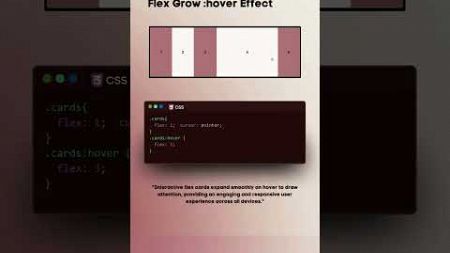 flexbox grow :hover effect #flexbox #grow #hover #effects #html #css #coding #webdesign #html