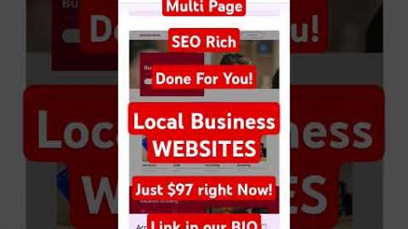 SEO Rich Multi Page Local Business Ranking Websites Done For You Today.