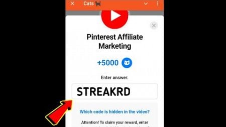 Pinterest Affiliate Marketing Cats Code | Pinterest Affiliate Marketing cats video code today