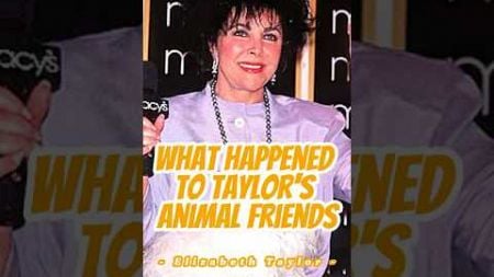 What happened to Elizabeth Taylor&#39;s animal friends in the end! #celebrity