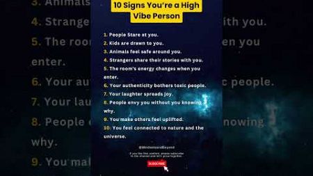 10 signs you’re a high Vibrational #motivation #psychology #shorts #fyp #positivevibes