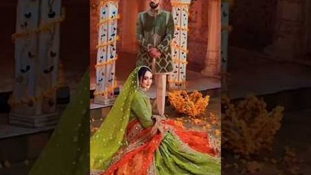 Rajab Butt &amp; eman mehndi look 😍| #wedding #shadi #shorts