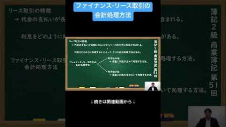 【公式切り抜き】ファイナンス・リース取引の会計処理方法 #簿記2級 #商業簿記 #簿記の教室メイプル #みなみせんせい #ビジネス会計 #公認会計士 #簿記検定 #利子込み法 #利子抜き法