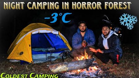 Overnight Camping In Dangerous Forest | Camping In Coldest Weather | Camping In India #vlog