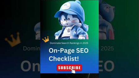 💯 On-page SEO Checklist to Optimize website | #bloggingtips | #seotips #youtubeshorts #shorts ♥️