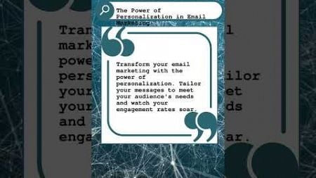 The Power of Personalization in Email Marketing #EmailMarketing