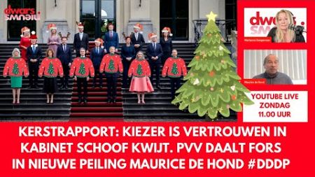 Kerstrapport! Kiezer is vertrouwen in kabinet kwijt. PVV daalt fors in nieuwe peiling #DDDP