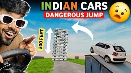 200 FEET DANGEROUS INDIAN CARS JUMP