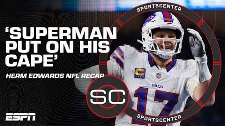 &#39;Superman put on his cape&#39; 🦸‍♂️ Herm Edwards on Josh Allen, Jalen Hurts &amp; Packers | SportsCenter