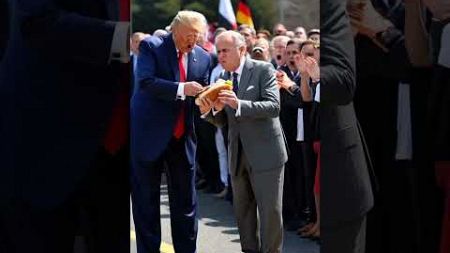 Leaders Trump Feeds Frank-Walter Steinmeier on the Road #ai #technology #putin #trump #shorts