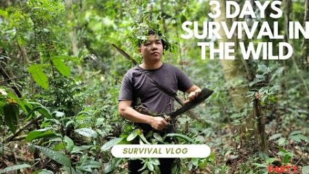 3 days SOLO SURVIVAL CAMPING; Build a simple shelter. and catch wild animals. BUSHCRAFT (Part 1)