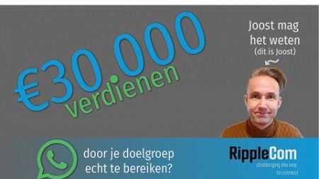 €30.000 verdienen met je bedrijf!