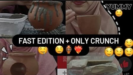 Dry, wet clay pots with paste, wet and dry multani mitti asmr crunch compilation by PK Vlogs🌷