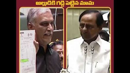 అల్లుడు హరీష్ ఆగంకాకు || #harishrao #assembly #kcr #politics #telangana #shorts #yt #trending