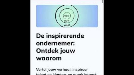 Workshop de inspirerende ondernemer: Ontdek jouw ‘Waarom’ 9 januari 2025