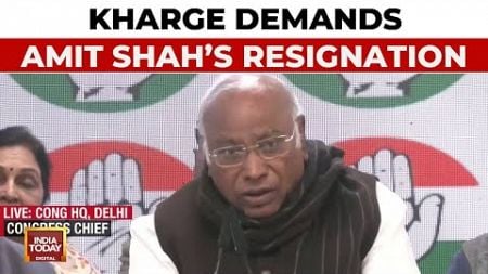 Apologise Or Resign: Kharge Demands Home Minister Amit Shah&#39;s Resignation Over Ambedkar Remarks