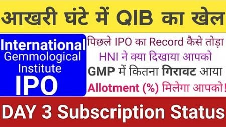 International Gemmological Institute IPO | IGI IPO GMP Subscription Review | Stock Market Tak