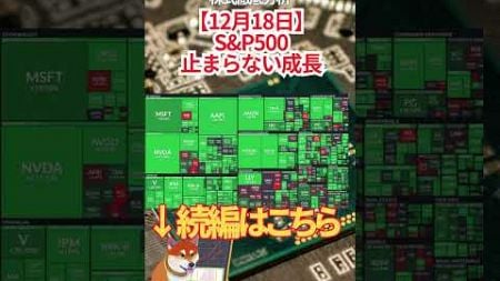 【12月18日】 S&amp;P500 止まらない成長 #投資 #金融教育 #nisa ＃株式投資 ＃日経平均 #ナスダック #ダウ #ideco #エヌビディア #半導体