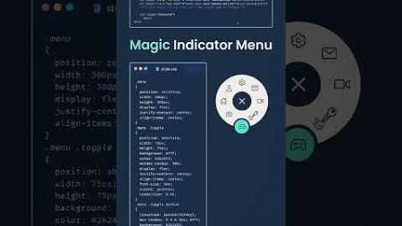 Magic indicater menu html using css #htmlshorts #trending #css #html #shorts #webdesign #coding