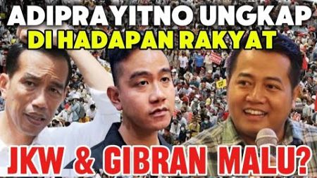 ADIPRAYITNO P3RM4LUK4N GIBRAN &amp; JOKOWI, BERIKAN PENDIDIKAN POLITIK YG BAIK