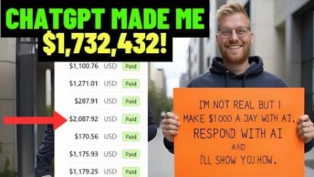 ChatGPT Made Me $1,732,432! Now I&#39;m Giving Back. (Make Money Online With ChatGPT)