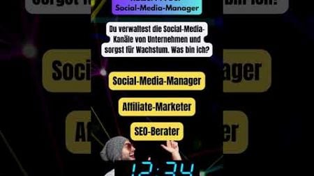 Rätsel Nr. 77 Der Social-Media-Manager #socialmediamarketing #socialmedia #quiz #job #geldverdienen