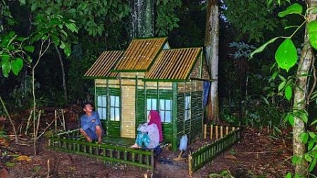 Camping hujan deras || 2 hari membangun shelter di hutan belantara bersama istri tercinta