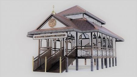 Inspirasi Desain Mushola Gaya Rumah Adat Lamin