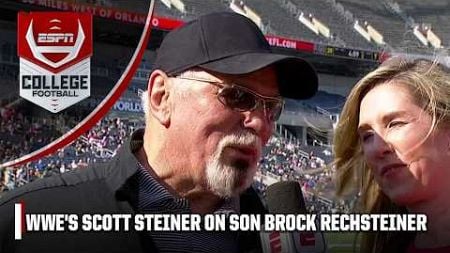 Scott Steiner is interviewed while son Brock Rechsteiner MAKES A HUGE CATCH 🔥 | ESPN CFB