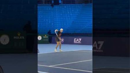 Jannik Sinner Practicing Backhand Slice #tennis #tennistraining #tennispractice