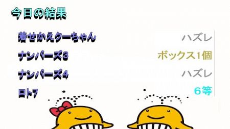 宝くじ　NumSR当せん結果　2024-12-20　（金）