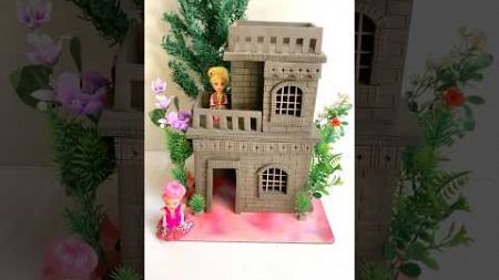 How to make beautiful clay house 🏡 😱 #diy #craft #clayhouse #shorts