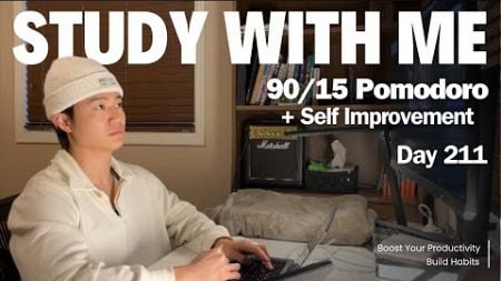 5h Study with Me 📚| Pomodoro 90/15 + Self Improvement Breaks