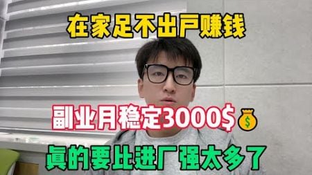 【副业推荐】在家足不出户赚钱，副业每月稳定3000💴，真的要比进厂强太多，失业迷茫不妨一试。#tiktok #tiktok赚钱 #tiktok干货 #副业