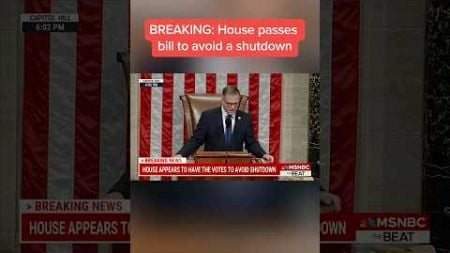 House Passes Bill To Avoid Government Shutdown #shorts #money #finance #economy #government