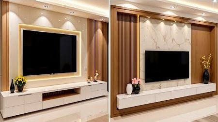 +100 Modern Living Room TV Units &amp; TV Wall Decorations 2025 | TV Wall Cabinets &amp; Home Interior Ideas