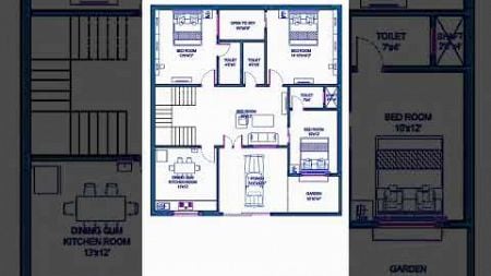 3BHK House Plan with car parking