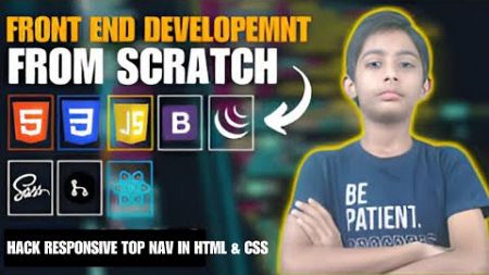 Responsive Top Navigation In HTML AND CSS {Frontend Web Development Full Course From Scratch}