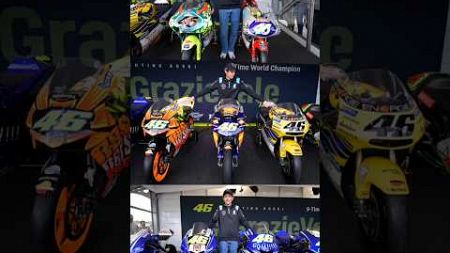 Valentino Rossi Bertemu dengan 9 Motor Juara Dunia GP125 GP250 GP500 MotoGP #motogp #valentinorossi